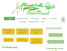 Tablet Screenshot of handballclubchatelleraudais.com